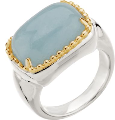 Genuine Milky Aquamarine Ring