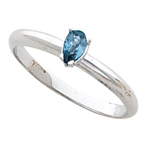 Ring Mounting for Pear Shape Gemstone Solitaire