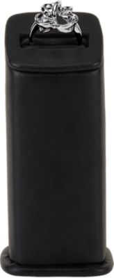 Black Leatherette Large Ring Pedestal Display