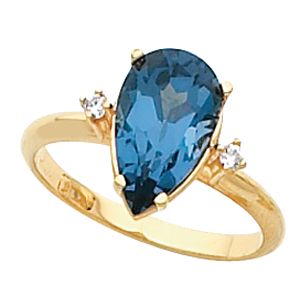 Ring Mounting for Pear Shape Gemstone