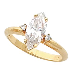 Ring Mounting for Marquise Gemstone
