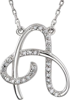 Diamond Initial Necklace 