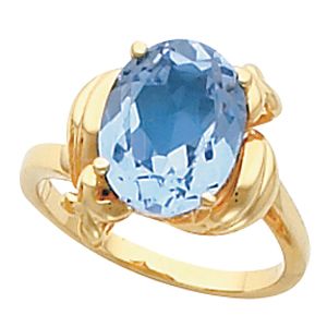 Ring Mounting for Oval Gemstone Solitaire