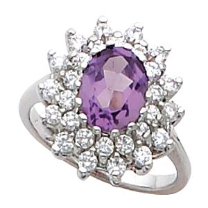 Ring Mounting for Oval Gemstone 