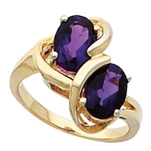 Ring Mounting for Two Oval Gemstone 