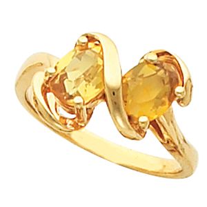 Ring Mounting for Two Oval Gemstone 