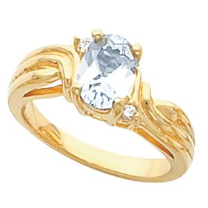 Ring Mounting for Oval Gemstone 