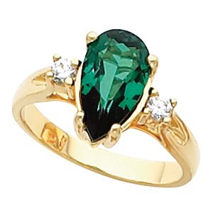 Ring Mounting for Pear Shape Gemstone 