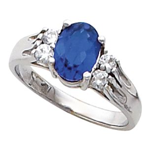 Ring Mounting for Oval Gemstone 