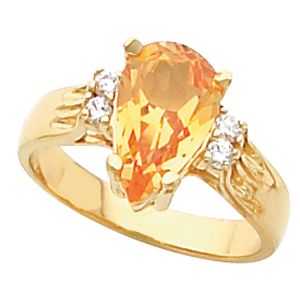Ring Mounting for Pear Shape Gemstone 