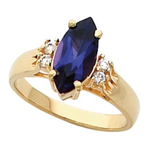 Ring Mounting for Marquise Gemstone