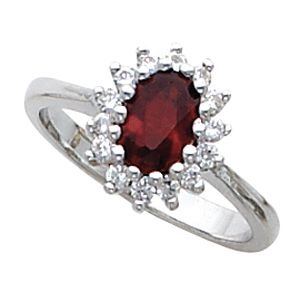 Ring Mounting for Oval Gemstone 