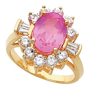 Ring Mounting for Oval Gemstone 