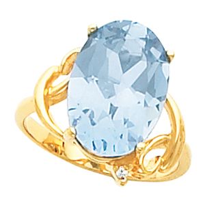 Ring Mounting for Oval Gemstone 