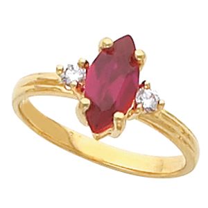 Ring Mounting for Marquise Gemstones