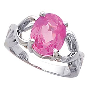 Ring Mounting for Oval Gemstone Solitaire