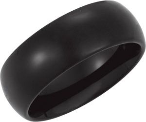 Dura Tungsten&reg; Domed Band with Black PVD