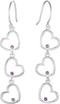 Triple Heart Dangle Earrings