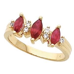 Ring Mounting for Marquise Gemstones