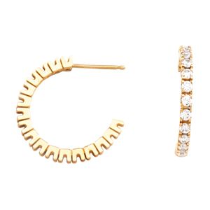 Accented Hoop Earring Mounting