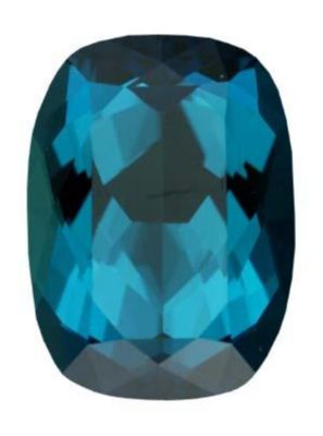 Antique Cushion Genuine Blue (Indicolite) Tourmaline (Black Box)
