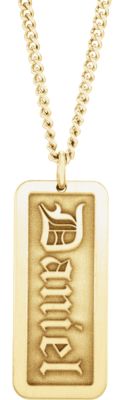 Monogram Dog Tag Necklace 