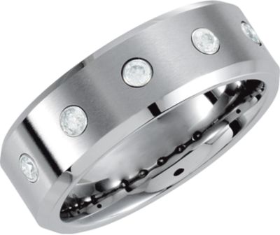 Dura Cobalt&trade; .25 ct tw Diamond Beveled Band