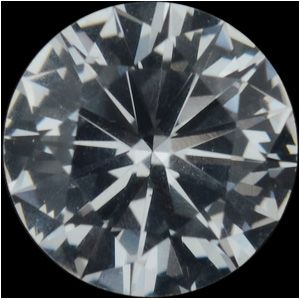 Round Genuine White Sapphire (Black Box)