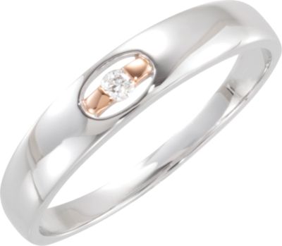 .03 ct tw Diamond Ring with Rose Plating