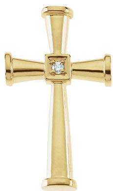 Cross Pendant with Diamond
