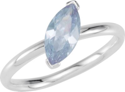 Stackable Lavendar CZ Ring