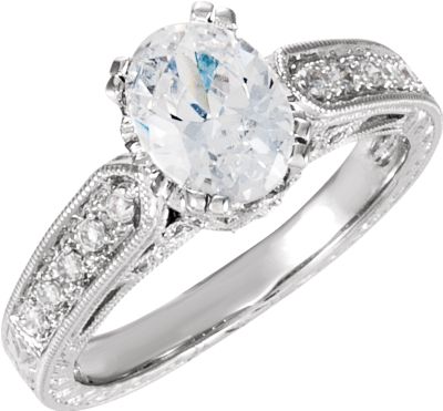 Semi-Mount Engagement Ring or Matching Band