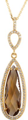 Halo-Style Pear Shaped Pendant or Necklace