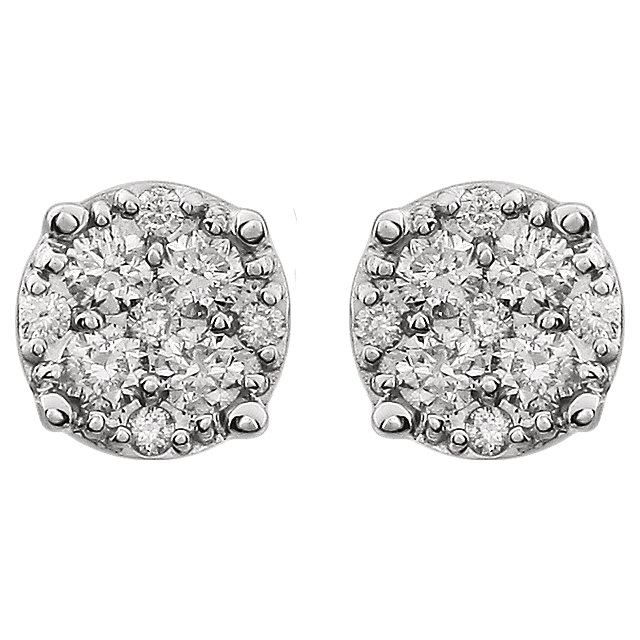 Red Carpet Jewelry Styles Diamond Cluster Earrings
