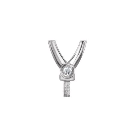 Round 4-Prong Peg Setting with Round Accent