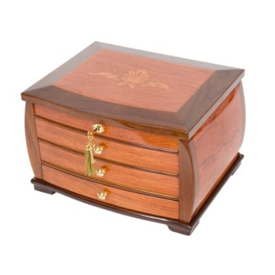 Bubinga and Walnut Jewelry Chest
