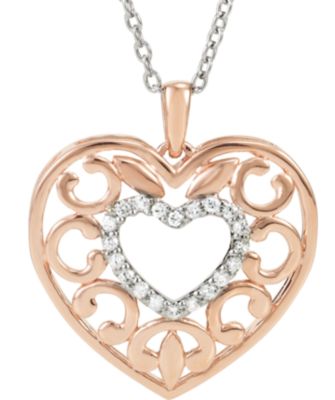 1/10 ct tw Diamond Heart 18