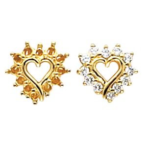 Heart Design Earring Mounting 