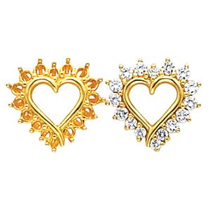 Heart Design Earring Mounting 