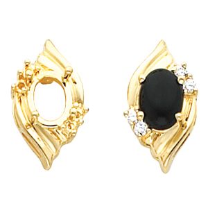 Earring Mounting for Oval Center