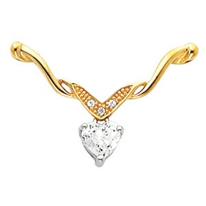 Necklace Mounting for Heart Shape Center