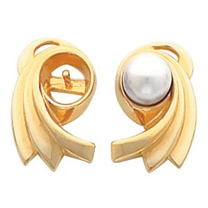 Drop Earring Mounting for Pearl  Center