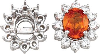 Earring Mounting for Oval Center