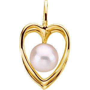 Heart Shape Pendant Mounting for Pearl Center