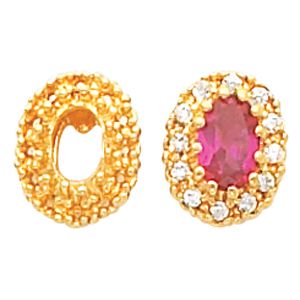 Earring Mounting for Oval Center