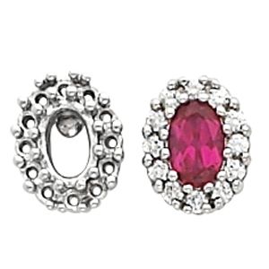 Earring Mounting for Oval Center