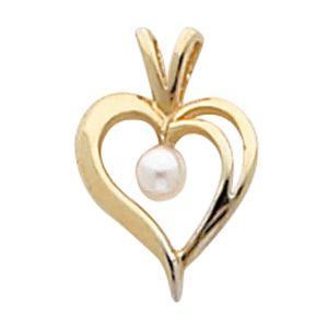 Heart Shape Pendant Mounting for Pearl Center
