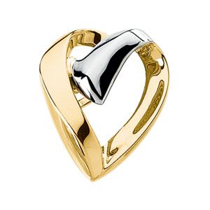 Two Tone Heart Chain Slide