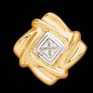 Two Tone Accented Earring Mounting