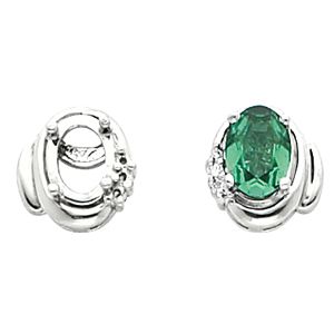 Earring Mounting for Oval Center